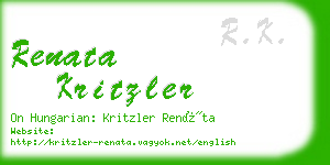 renata kritzler business card